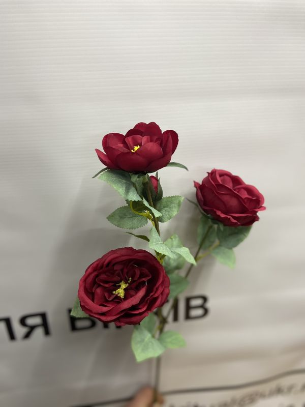 Штучні квіти Троянда шовк 5 голів ІІ055205 одиночна Штучні квіти Троянда шовк 5 голів ІІ055205 одиночна