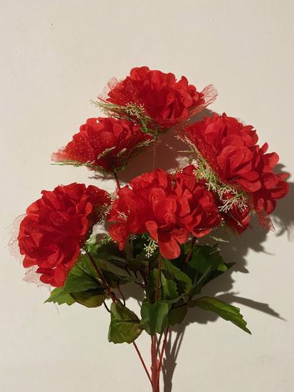Штучні квіти Букет Калинка з фатином 6 голів ОА 00950