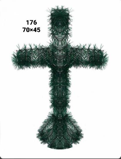 Ритуальні товари Вінок без прикрас 176 хрест