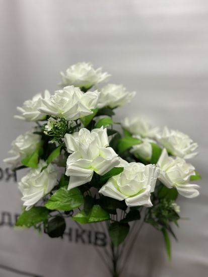 Букет Троянда 15 голів шовк