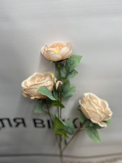Штучні квіти Троянда шовк 5 голів ІІ055205 одиночна