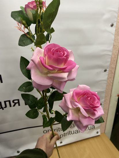 Штучні квіти Троянда 3 ІІ00880107 100 см Оксамит