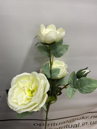 Штучні квіти Троянда шовк 5 голів ІІ055205 одиночна