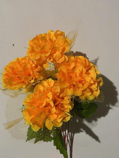 Штучні квіти Букет Калинка з фатином 6 голів ОА 00950