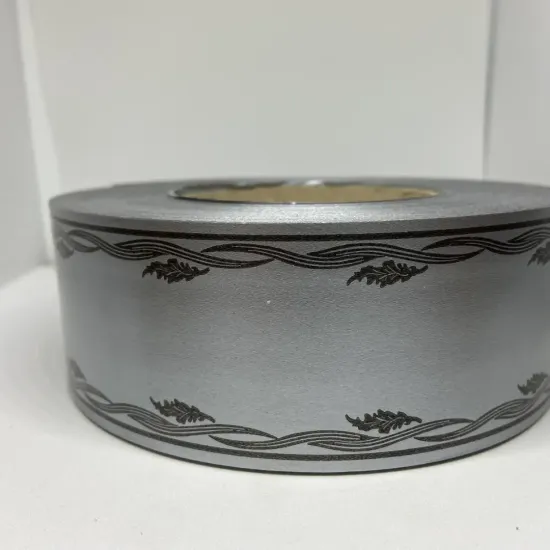 Стрічка Флористична 5 см Підпис Срібло Лоза