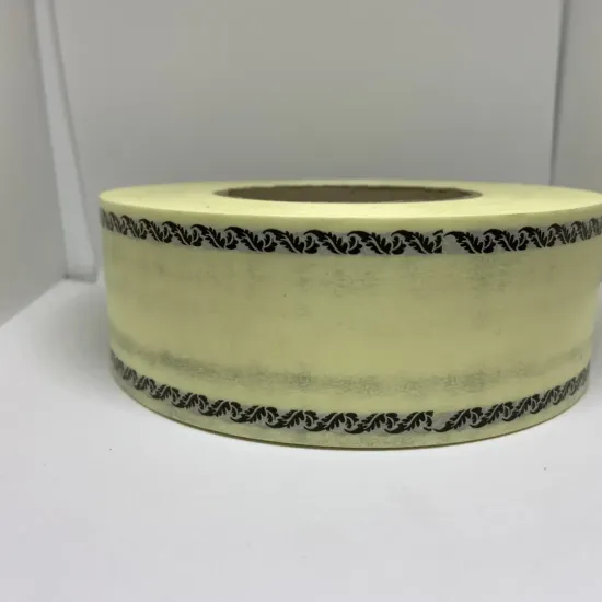 Стрічка Флористична 5 см Підпис Молочна Орнамент