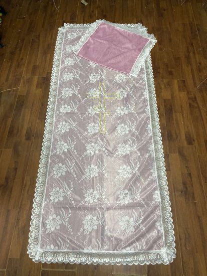 Ритуальні товари Ритуальний комплект тюлевий Рожевий RB1010422350101 85-200 см