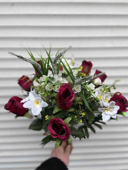 Штучні квіти Композиція Бутон Троянди Орхідея R00140101 14 Голів