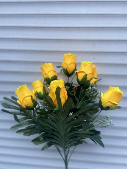 Штучні квіти Букет Бутон Троянди R0080161 9голів