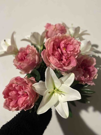 Штучні квіти Букет Лілія Піон ОА 055981 10 голів