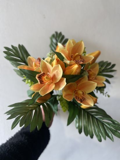 Штучні квіти Букет Орхідея Тюльпан  ОА 00385491 12 голів