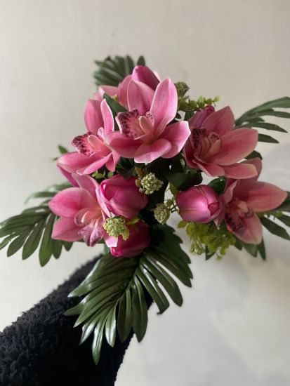 Штучні квіти Букет Орхідея Тюльпан  ОА 00385491 12 голів