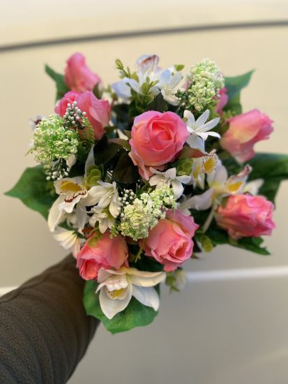 Штучні квіти Букет Троянда Орхідея з добавками OA00443510 24 голови