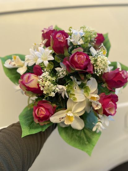 Штучні квіти Букет Троянда Орхідея з добавками OA00443510 24 голови