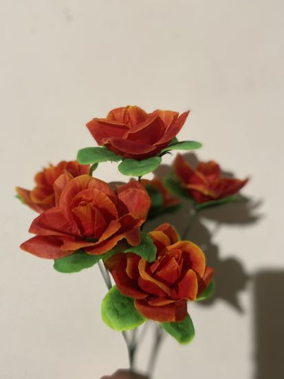 Штучні квіти Троянда з листочком 6 голів vv003610020