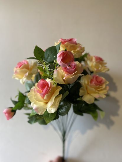 Штучні квіти Букет Троянда з Дітками  14 голів  ОА 0028505