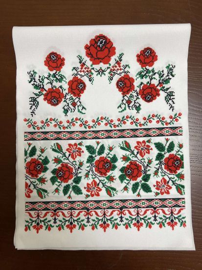 Ритуальні товари Рушник Троянда Мілка Орнамент 2 125-24см