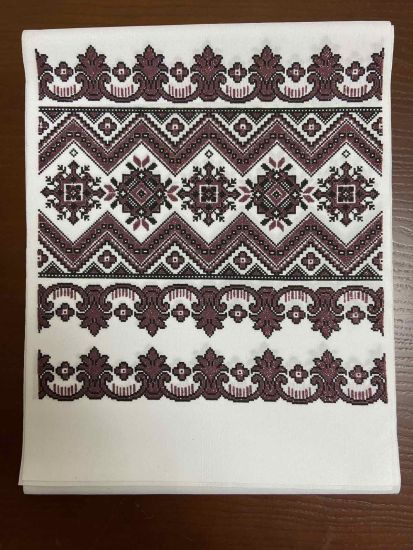 Ритуальні товари Рушник Вишивка з люрексом  Матеріал Габардин орнамент 5-2 145*28 см
