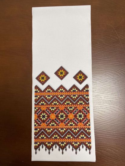 Рушник Вишивка з люрексом  Матеріал Габардин 125*14 см