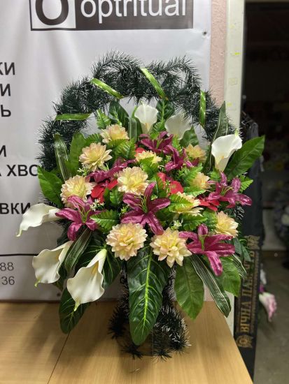 Ритуальні товари Корзина 403 ЛАТЕКС ЕЛІТ 100-70см