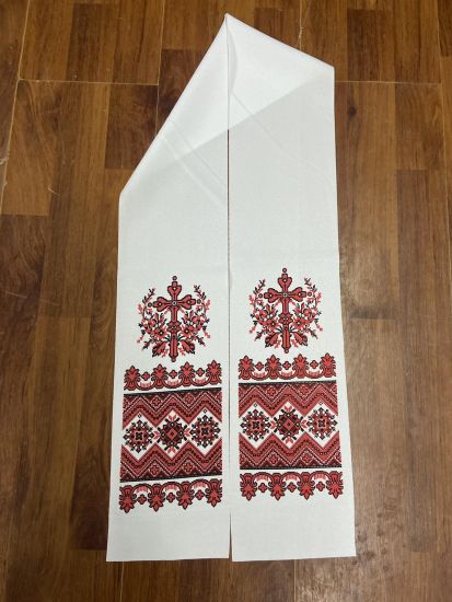 Ритуальні товари Рушник Хрест Габардин 125-14 см