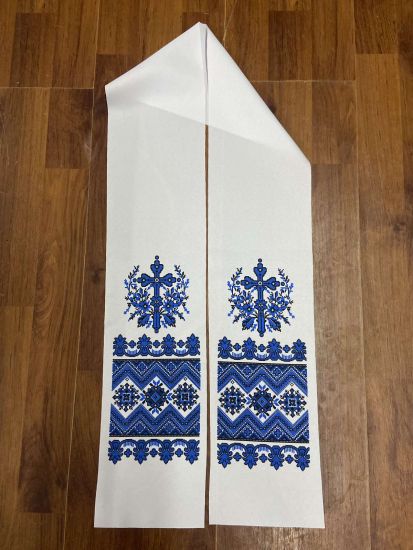 Ритуальні товари Рушник Хрест Габардин 125-14 см