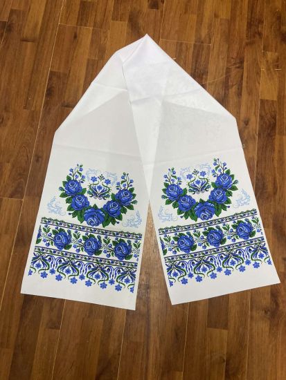 Рушник Габардин 200*40 см Орнамент 3 Троянда Вінок