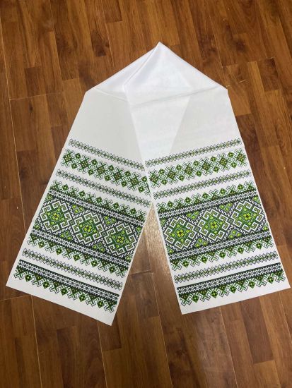 Ритуальні товари Рушник Габардин 200*40 см Орнамент 8 з Люрексом