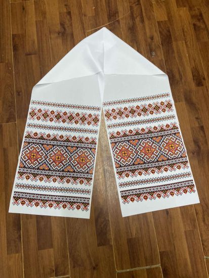 Ритуальні товари Рушник Габардин 200*40 см Орнамент 8 з Люрексом