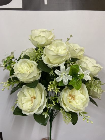 Штучні квіти Букет Троянда Камілія  13 голів ОА00341105