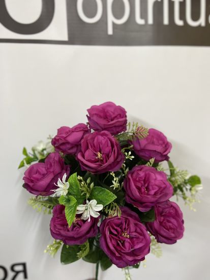 Штучні квіти Букет Троянда Камілія  13 голів ОА00341105