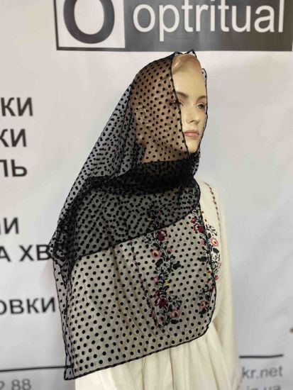 Ритуальні товари Шарф Велюр ОР4910155 Горошок 1 150*40 см