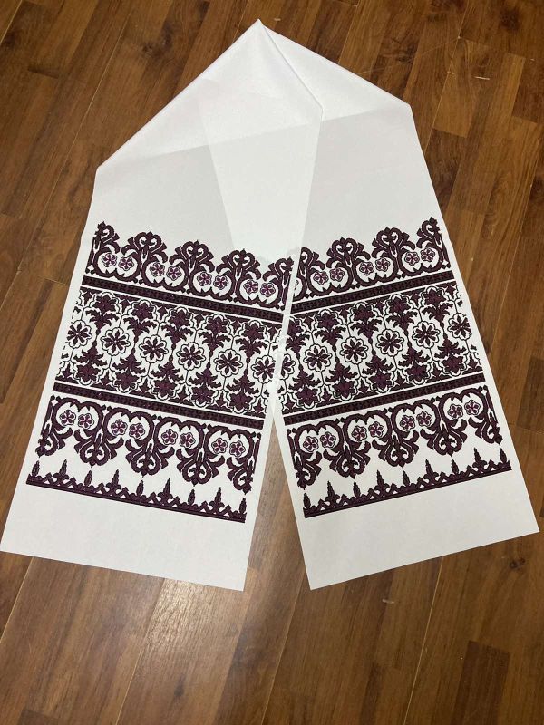 Ритуальні товари Рушник Друкований з люрексом 200-40 см орнамент Пальма Ритуальні товари Рушник Друкований з люрексом 200-40 см орнамент Пальма