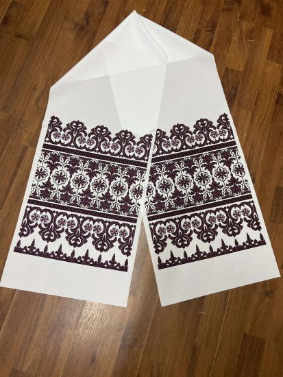 Ритуальні товари Рушник Друкований з люрексом 200-40 см орнамент Пальма