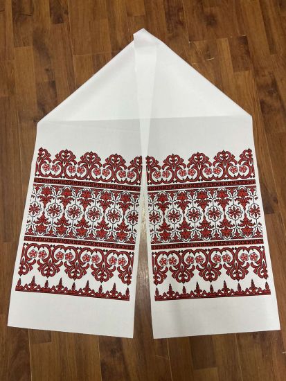 Ритуальні товари Рушник Друкований з люрексом 200-40 см орнамент Пальма