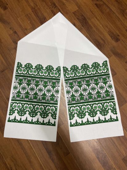 Ритуальні товари Рушник Друкований з люрексом 200-40 см орнамент Пальма