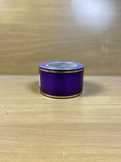 Стрічка Флористична 7 см з Золотом Фіолетова