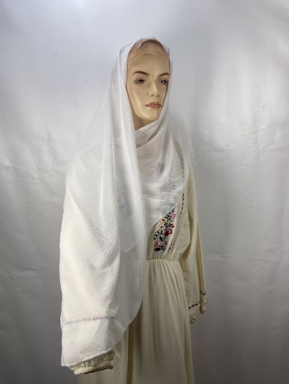 Шарф Шифон 012078 150*40 см Білий