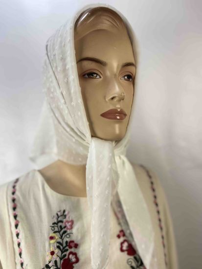 Ритуальні товари Платок Шифон  А01978 Айворі(Молочний)