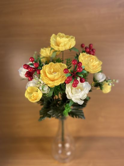 Штучні квіти Букет Камелія Ягода  13 голів Оа0022205