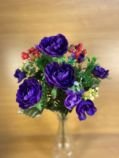 Штучні квіти Букет Камелія Ягода  13 голів Оа0022205