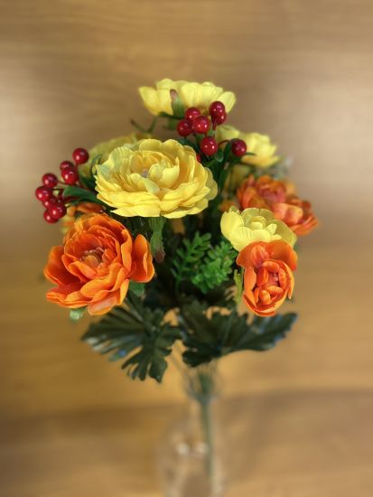 Штучні квіти Букет Камелія Ягода  13 голів Оа0022205