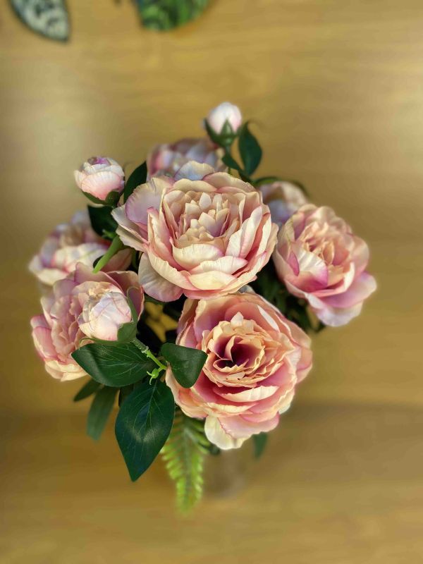 Штучні квіти Букет Піон з дітками 10 голів ОА 0023105